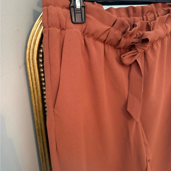 Rust Orange Drawstring Pants - Picture 2 of 3